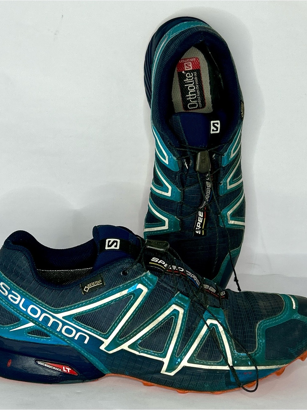Salomon Speedcross 4 GTX Trail Running Shoes Mens Size 10.5 Blue Teal
